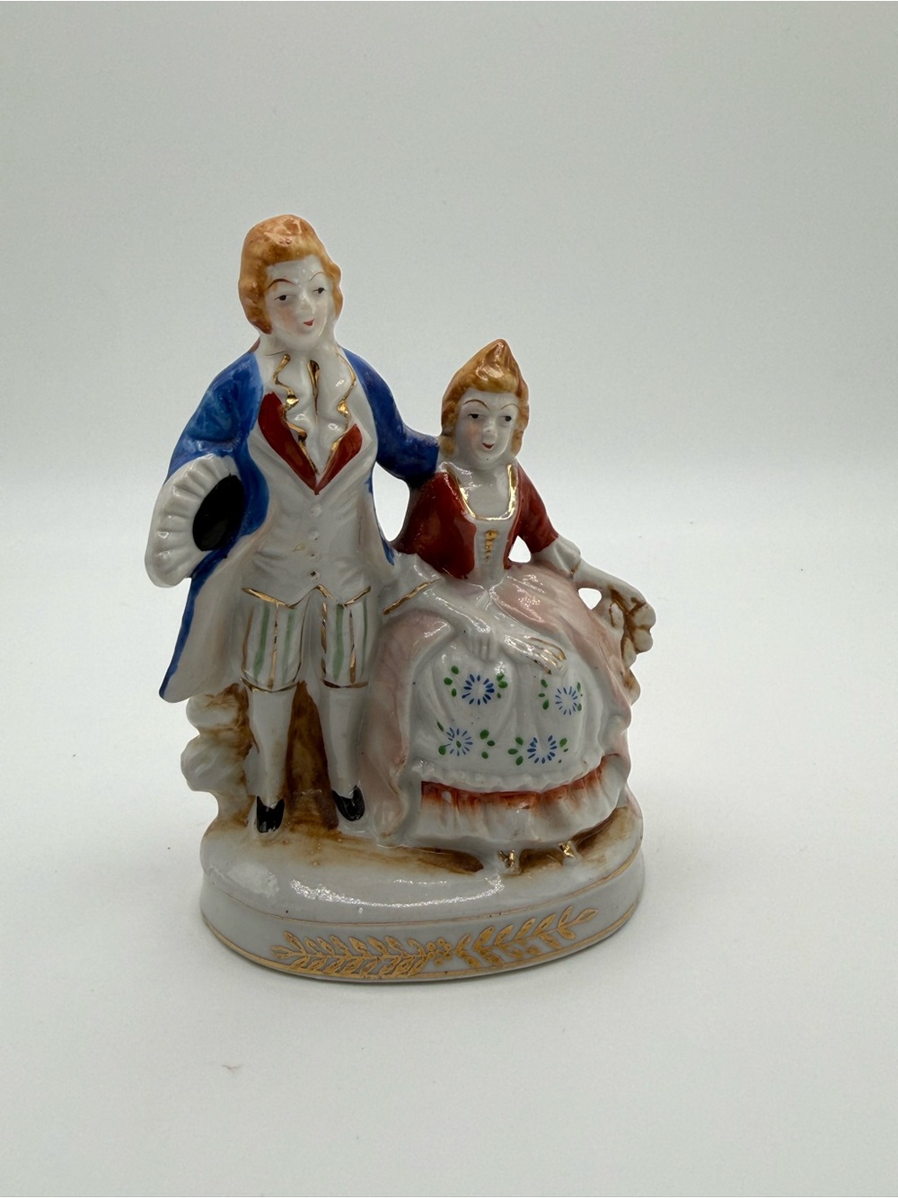 1945-1952 Vintage Occupied Japan Porcelain Couple Figurine Decor